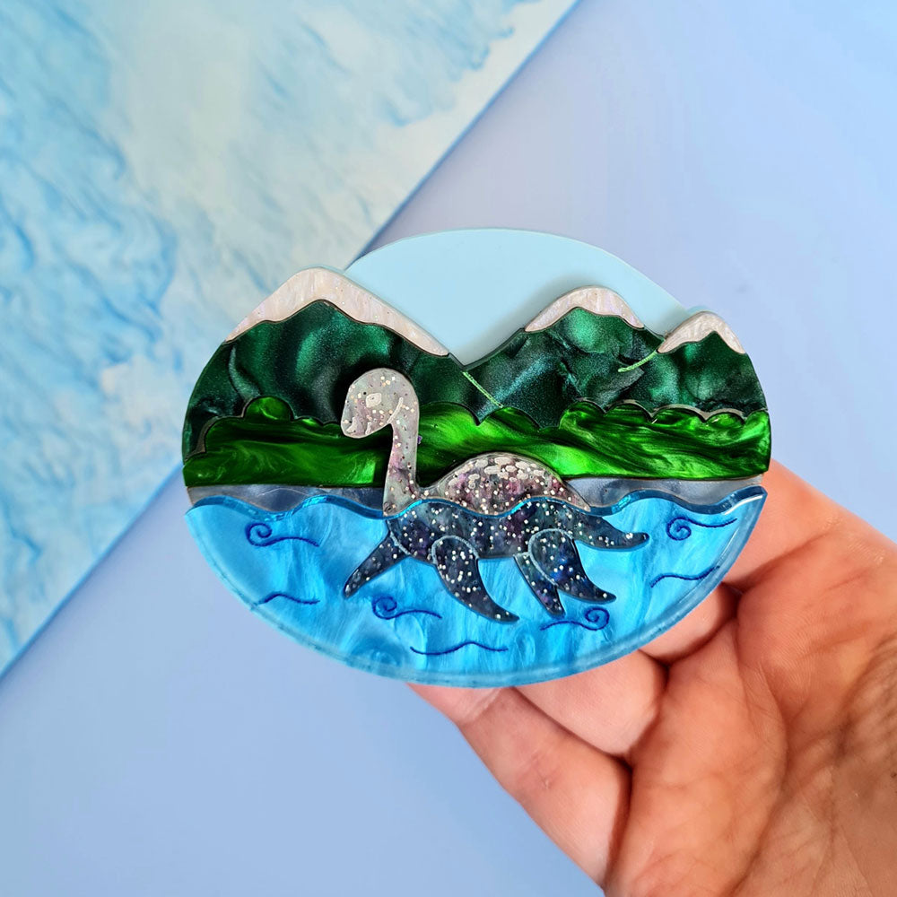 Loch Ness Monster Brooch by Cherryloco Jewellery 2
