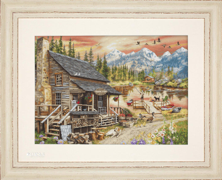 Log Cabin General Store B2413L Counted Cross-Stitch Kit