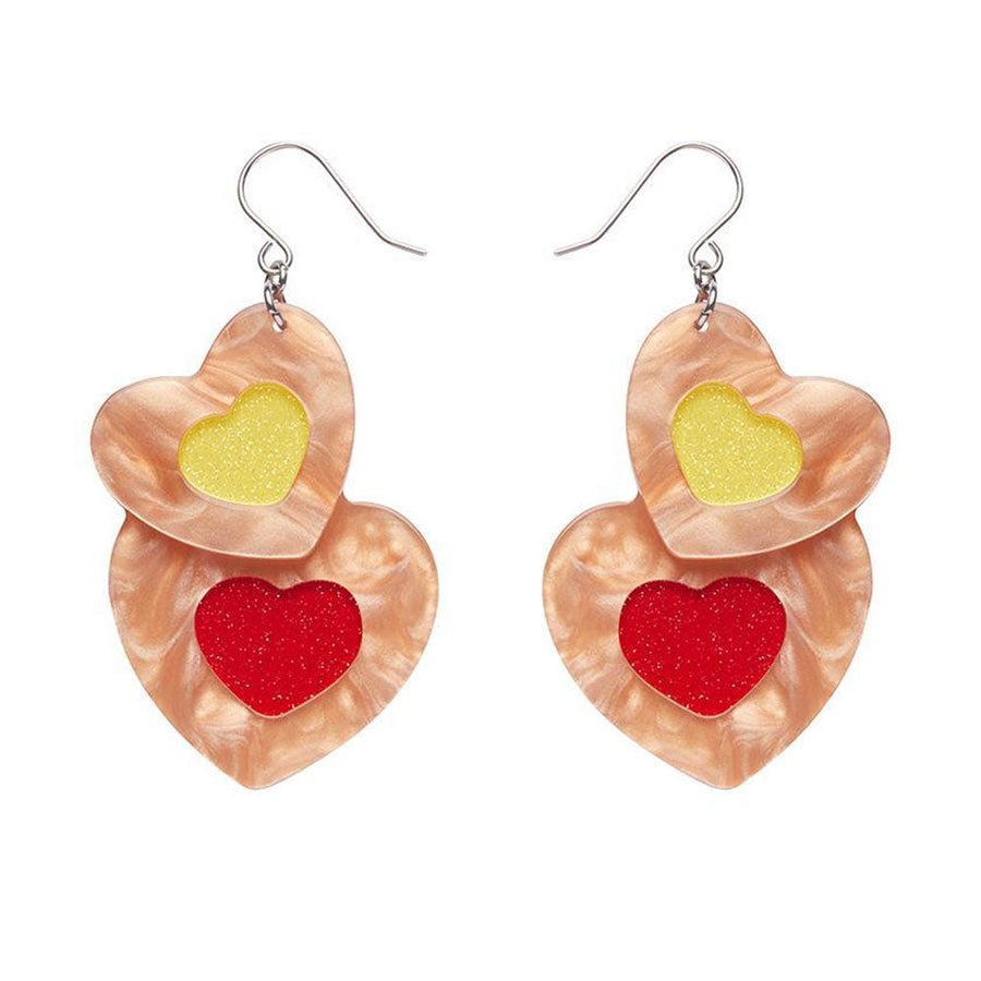 Lolly Heart Cookies Drop Earrings by Erstwilder image