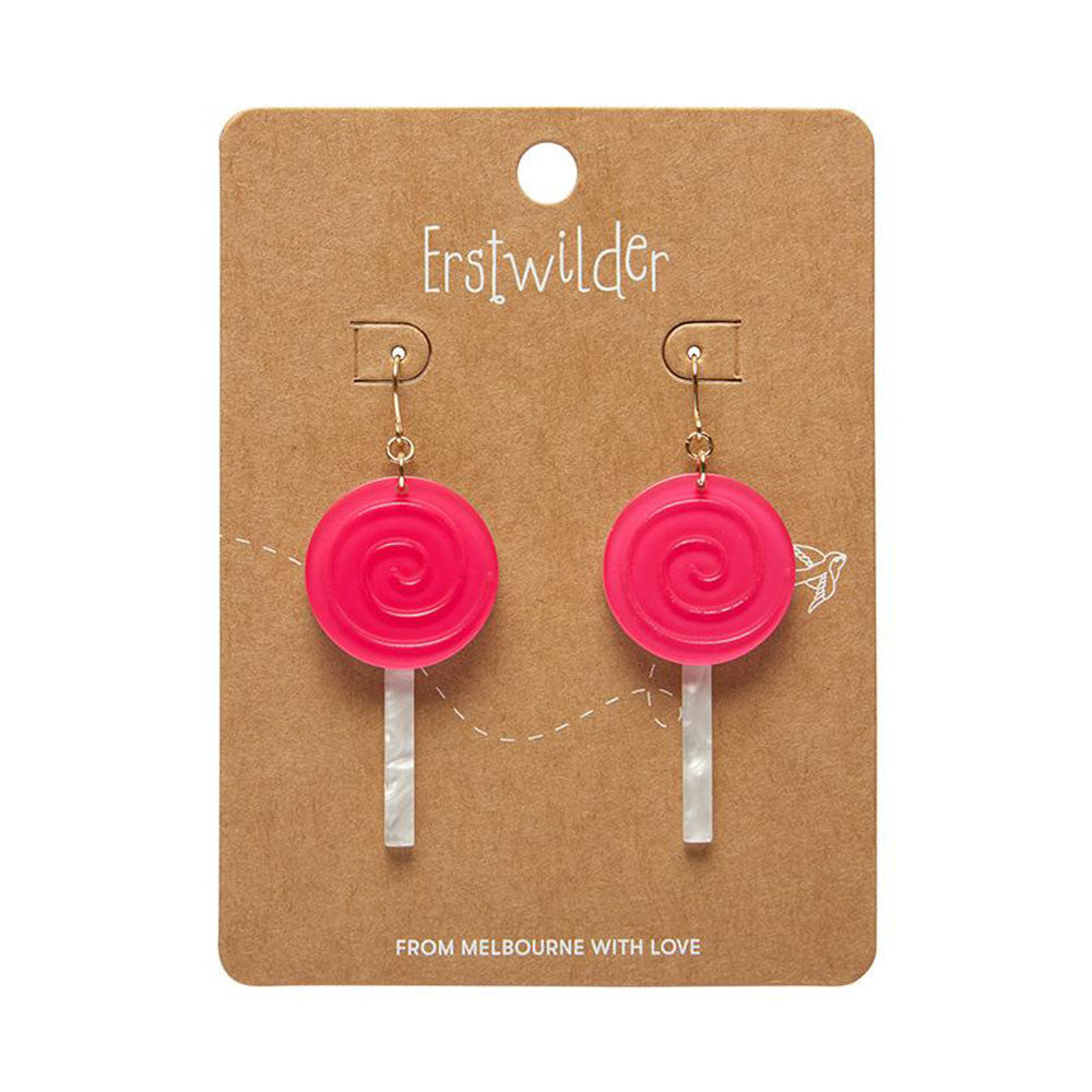 Lollypop Drop Earrings - Magenta (3 Pack) by Erstwilder image 1