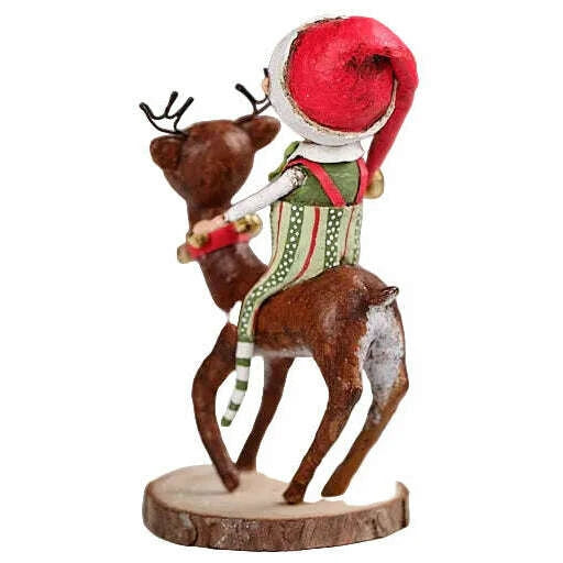 Run Run Reindeer Christmas Figurine by Lori Mitchell – view 2