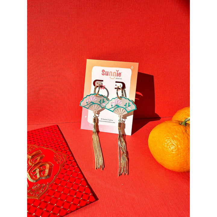 Lotus Fan Earrings