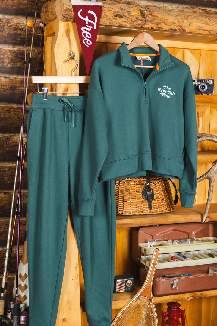 The Spruced Up | Green Sexy Terry™ Women’s Half Zip