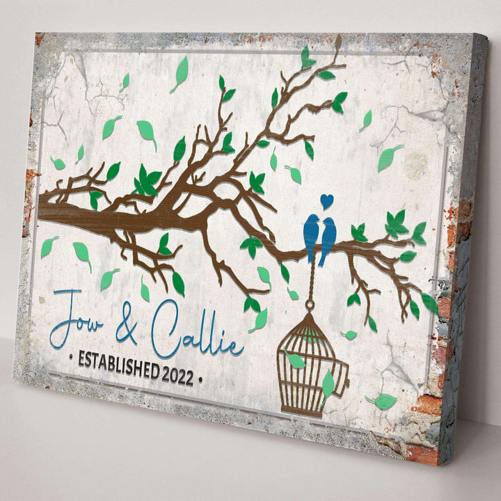 Love Birds Couple Sign