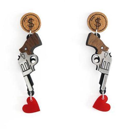Love Gun Earrings by Laliblue - Western Earrings - Quirks!