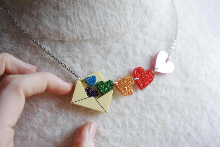 Love Letters Necklace by Laliblue - Rainbow - Quirks!