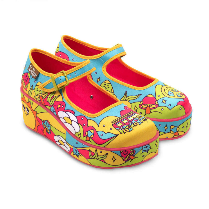 Love On The Road Women's Mary Jane Platforms