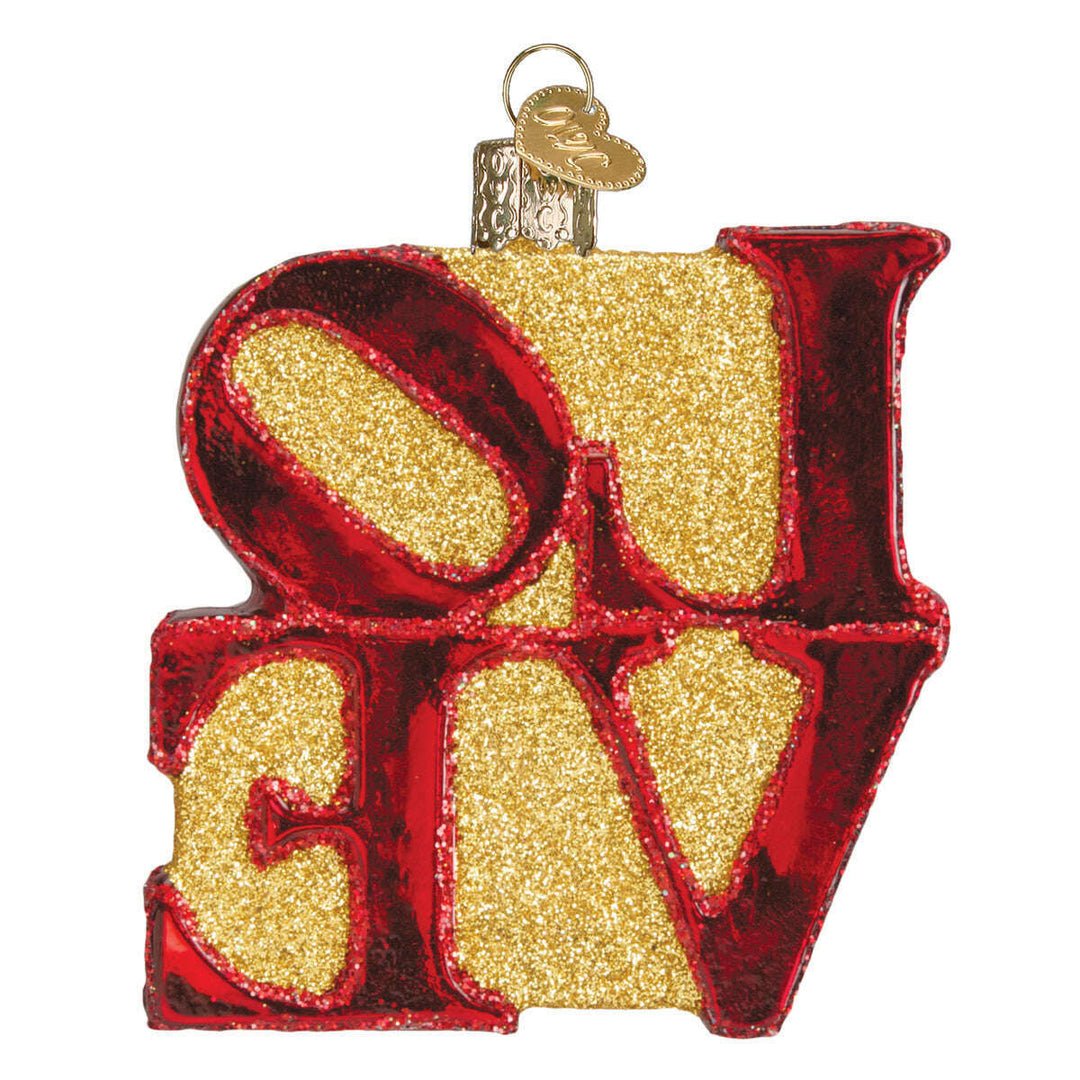 Old World Christmas Love Blown Glass Ornament