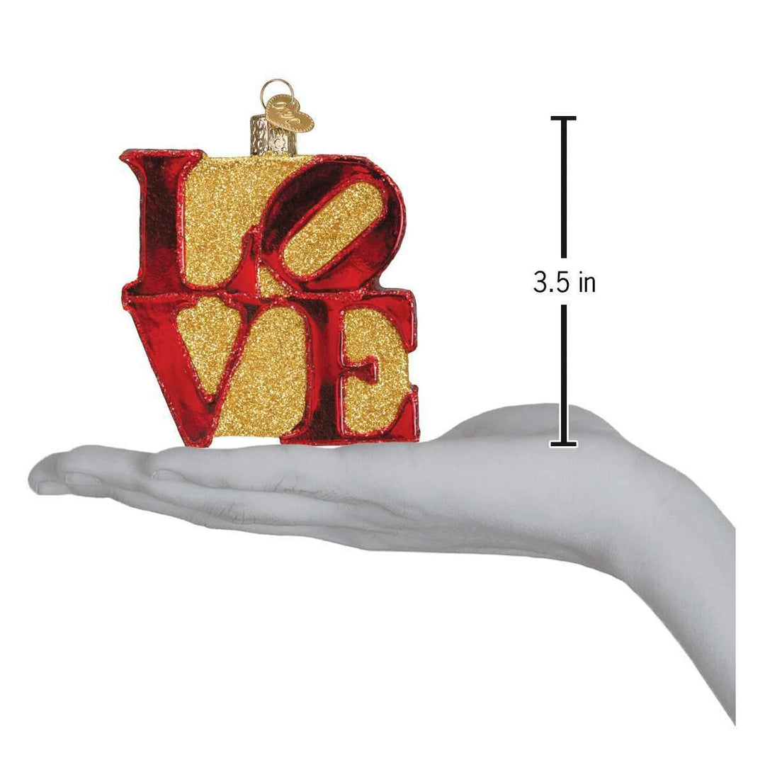Old World Christmas Love Blown Glass Ornament