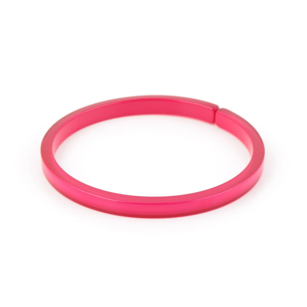 Love Stack Resin Acrylic Bracelet Hot Pink - Quirks!