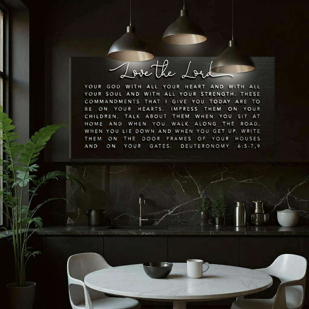 Love The Lord Your God - Deuteronomy 6:5-9 Faith Sign