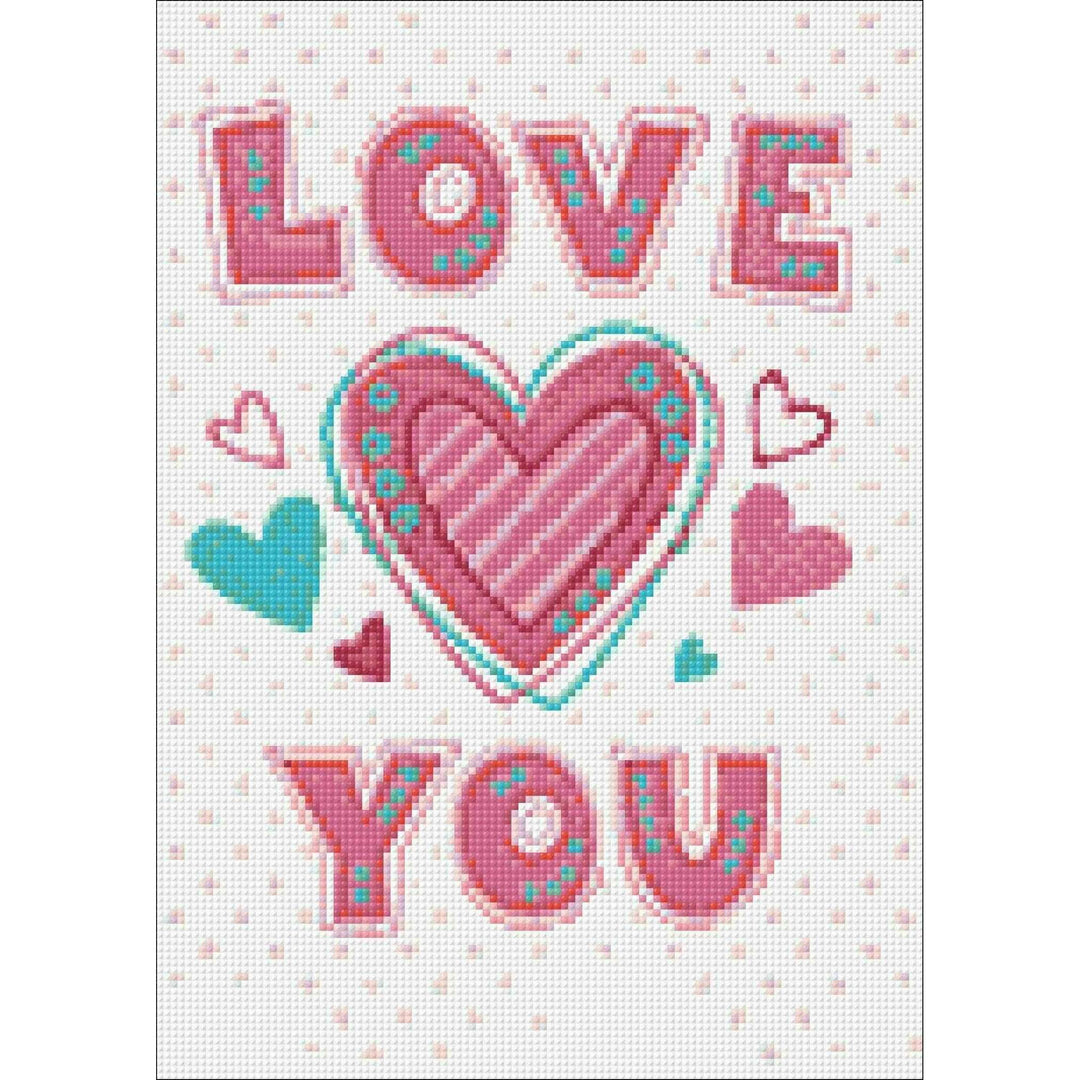 Love You WD2314 10.6 x 14.9 inches Wizardi Diamond Painting Kit