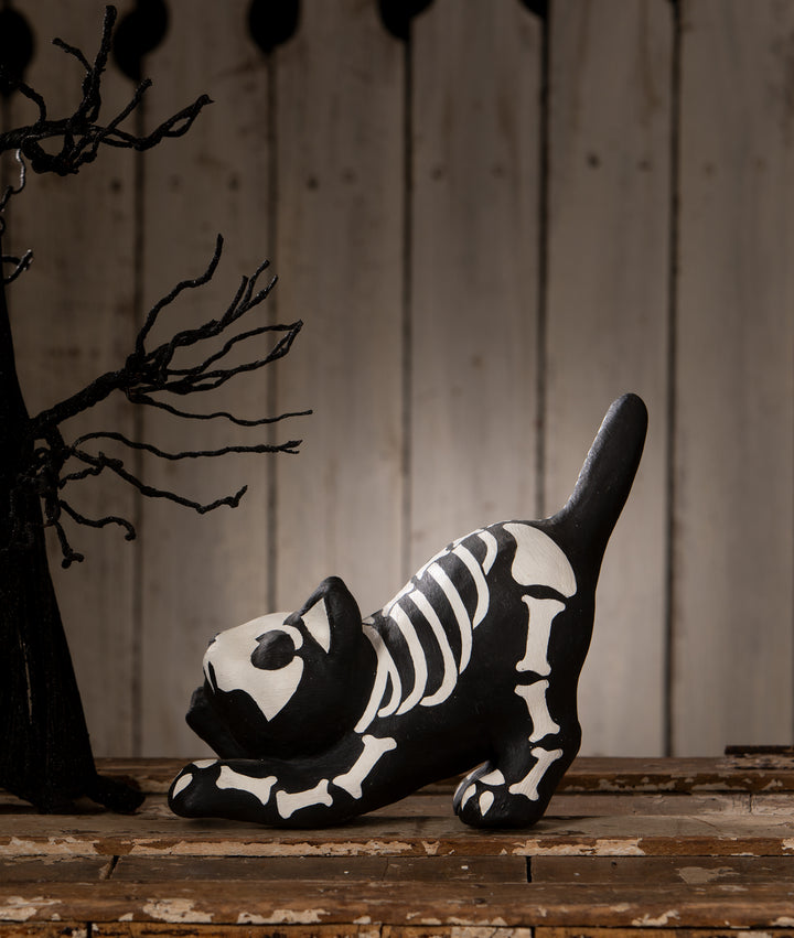 Skeleton Paper Mache Cat by Bethany Lowe Designs, image 3