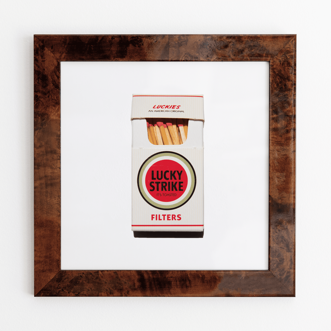 how much is lucky strike cigarettes Filters 8" X 11" Cardboard sign 1965 Lucky Strike Framed Vintage