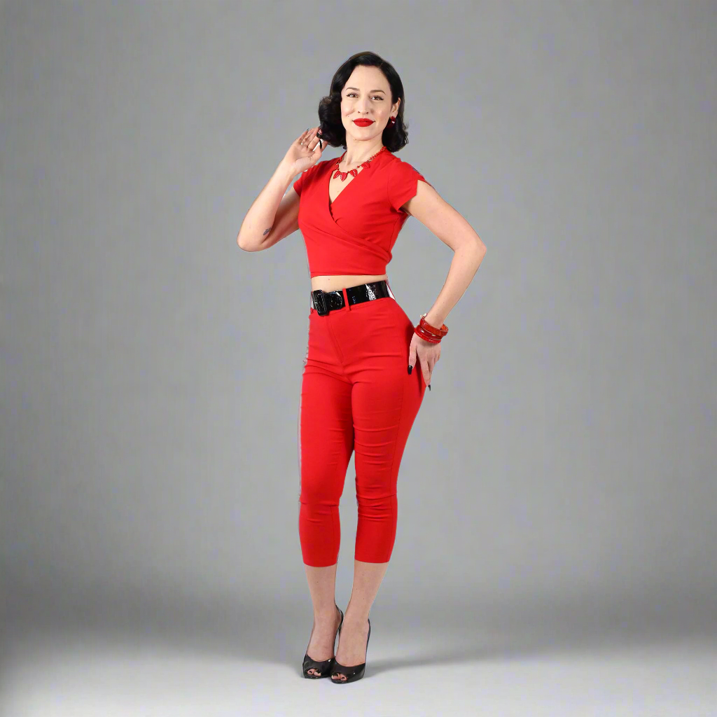 Luisa High-Waisted Capri Pant