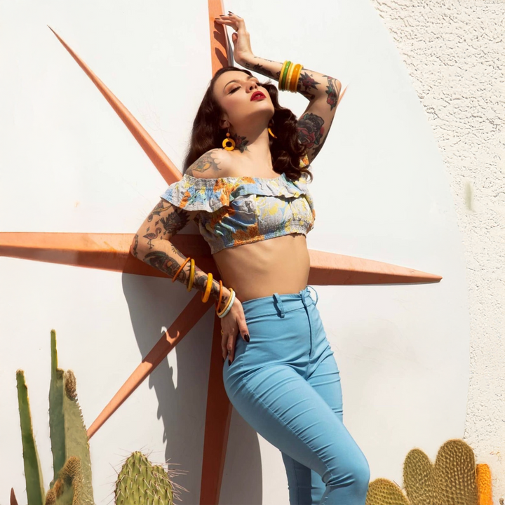 Luisa High-Waisted Capri Pant