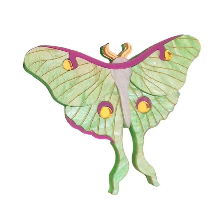 Luna Moth Statement Brooch by Cherryloco Jewellery 1