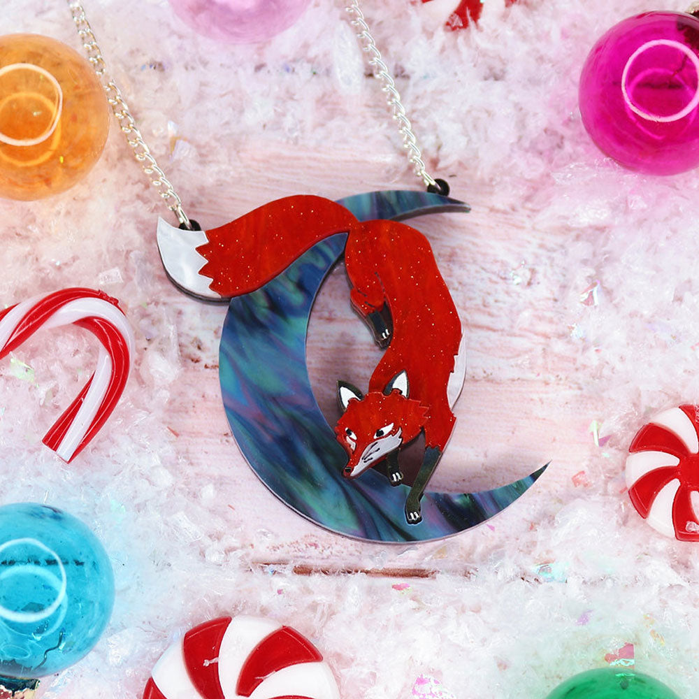 Lunar Fox Necklace - Dark by Kimchi and Coconut image