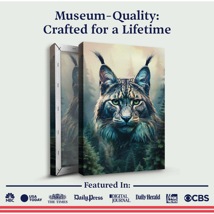 Lynx Double Exposure Wall Art
