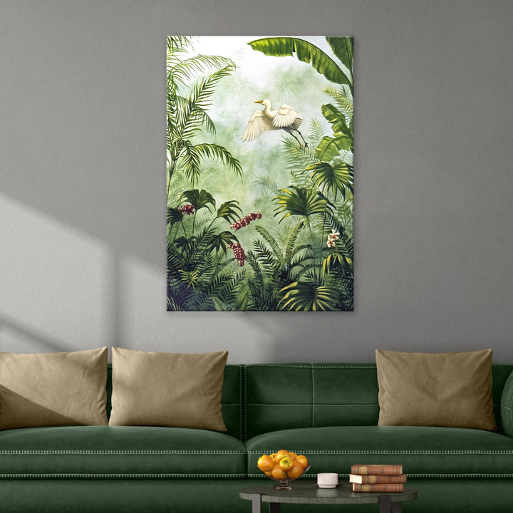 Tropical Rainforest Plants Canvas Wall Art