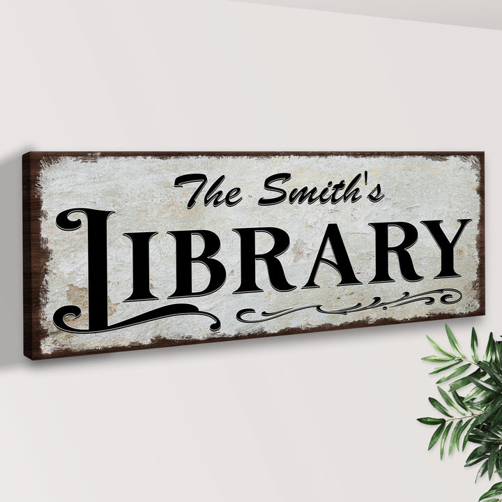 Personalized Library Sign III
