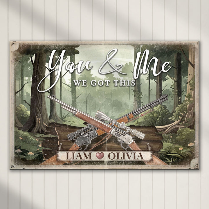 Gun Themed We Got This Couple Sign