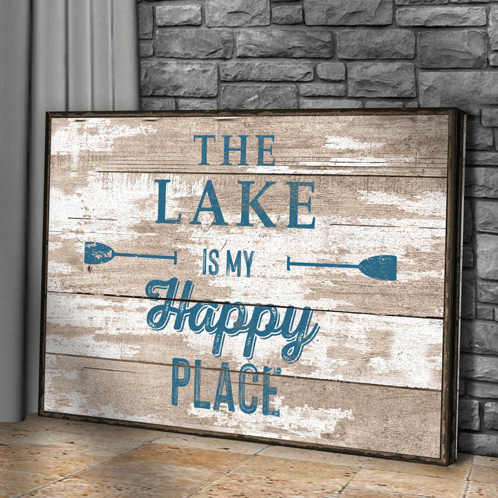The Lake Is My Happy Place Sign III