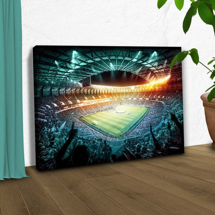 Stadium Soccer Full Packed Canvas Wall Art