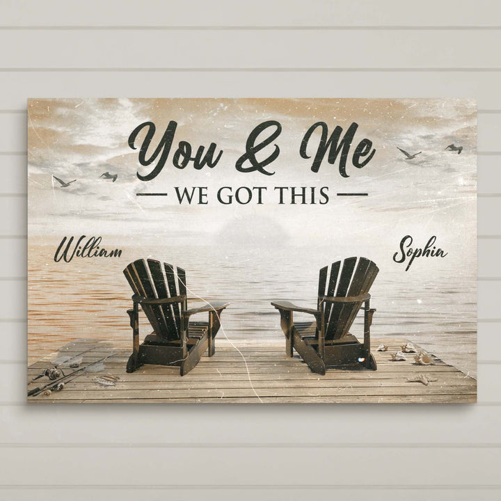 Fishing Themed We Got This Couple Sign