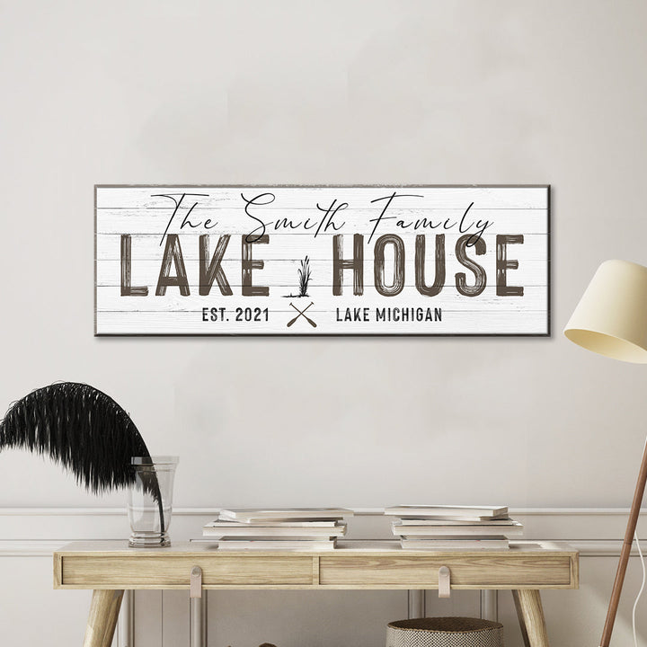 Classic Family Lake House Sign