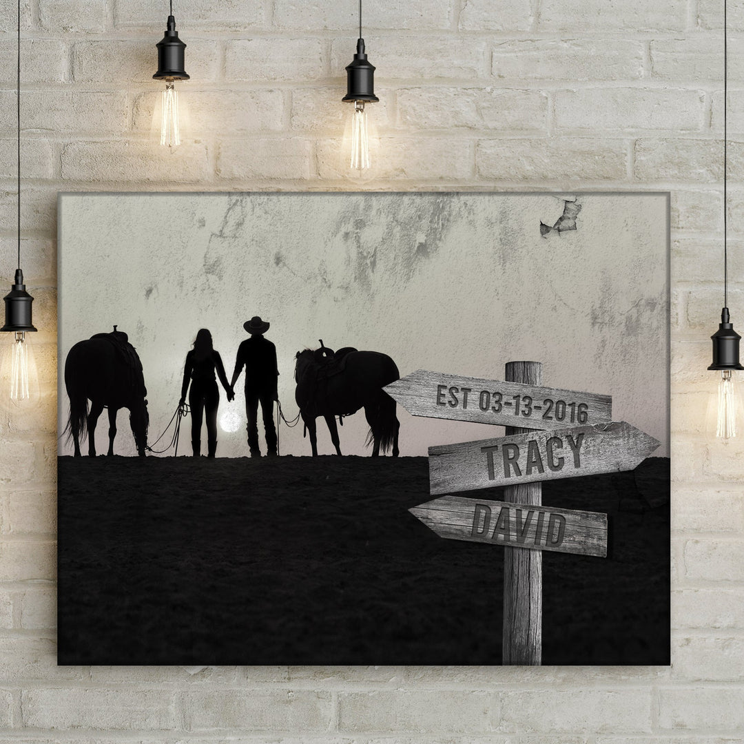 Horse Couple Sign