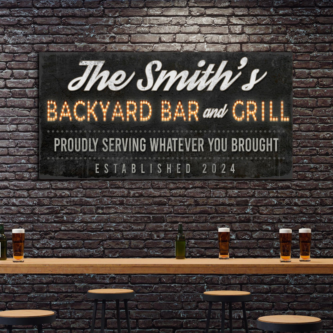 Backyard Bar & Grill Sign XVII