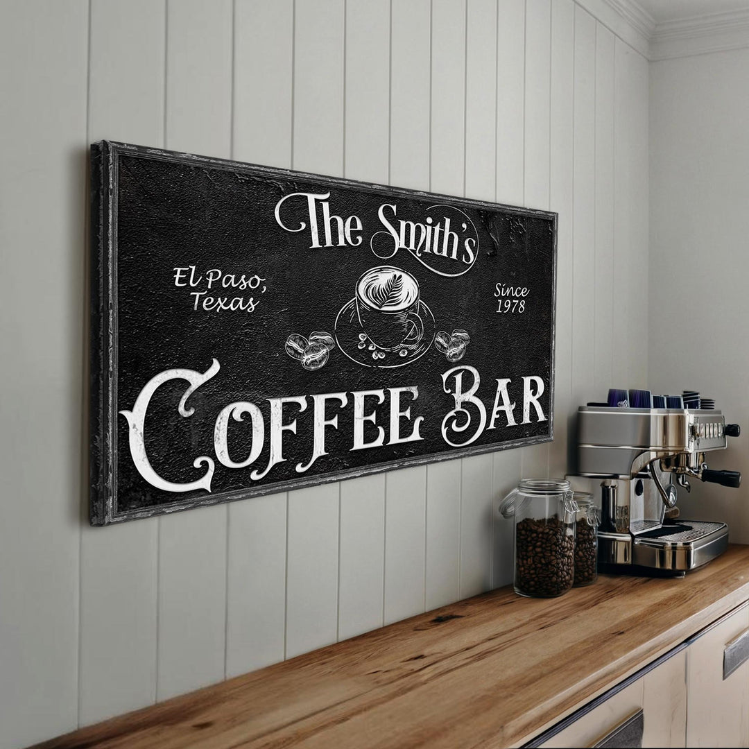 Personalized Coffee Bar Sign VI