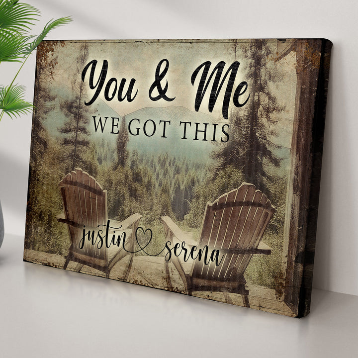 Cabin Forest Themed We Got This Couple Sign