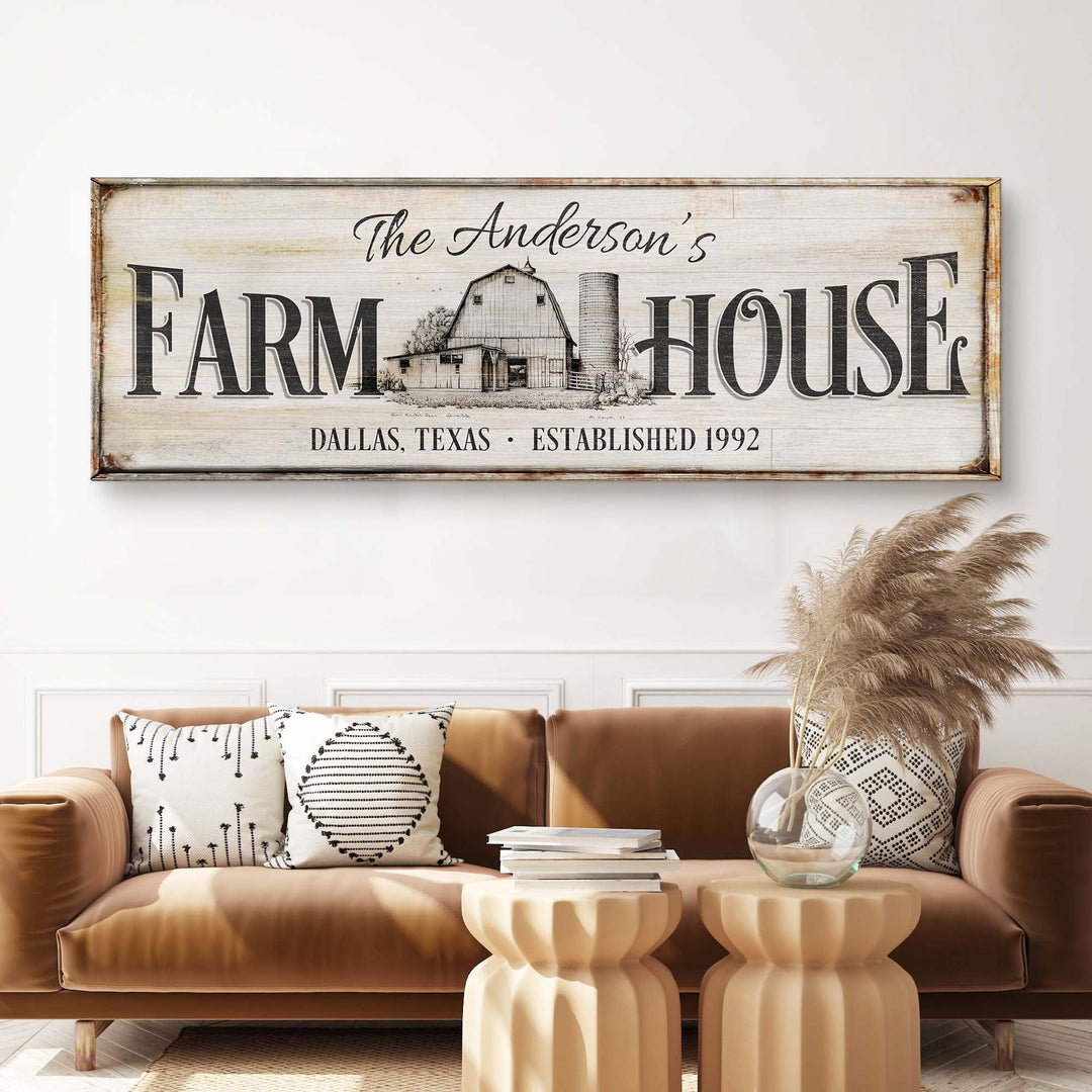 Personalized Rustic Farmhouse Sign