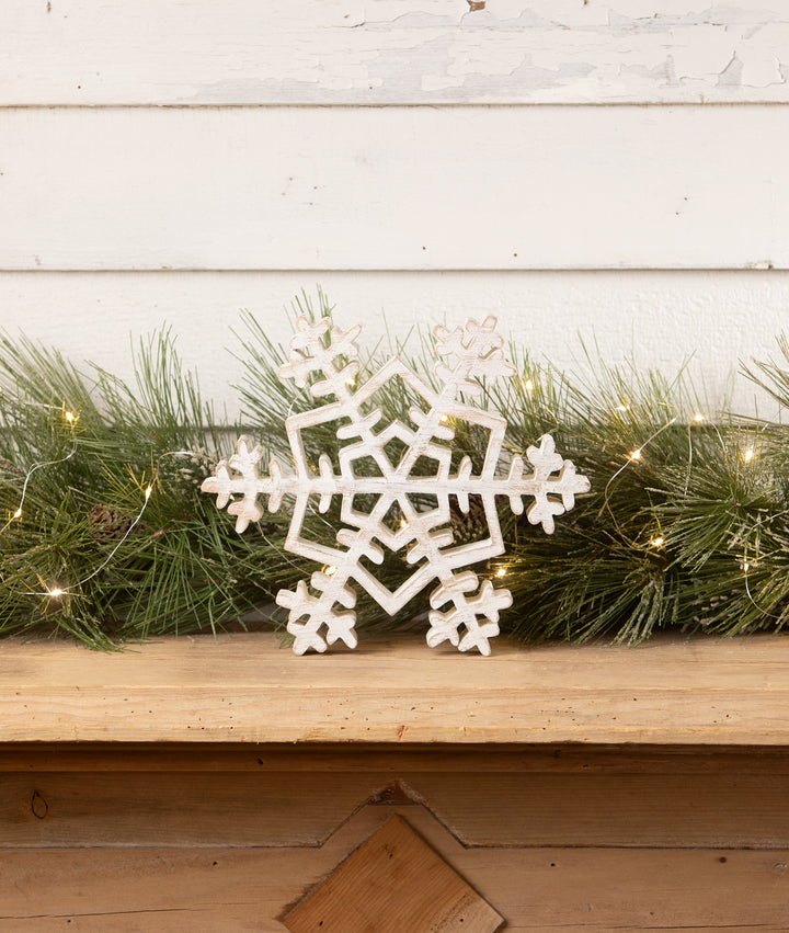 Wooden 10" Snowflake by Bethany Lowe Designs, christmas decor
