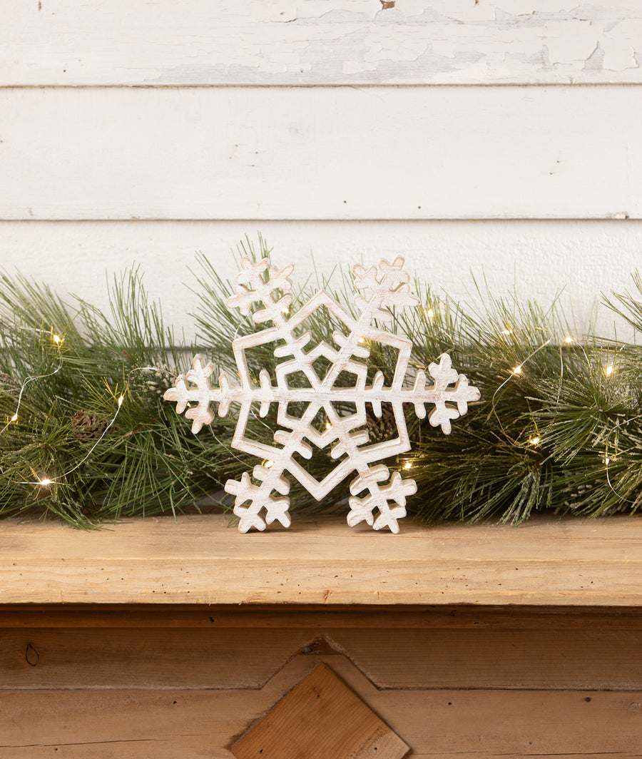 Wooden 10" Snowflake by Bethany Lowe Designs, christmas decor