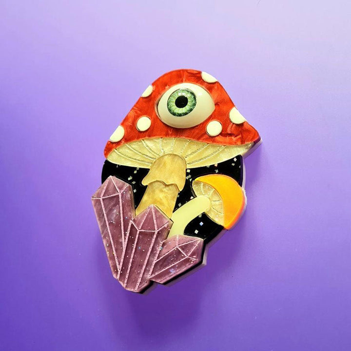 Magic Mushroom Brooch by Cherryloco Jewellery 3