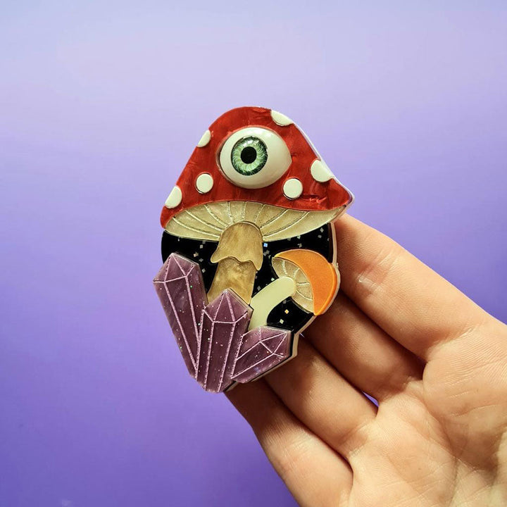 Magic Mushroom Brooch by Cherryloco Jewellery 4