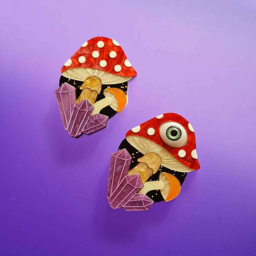 Magic Mushroom Brooch by Cherryloco Jewellery 2