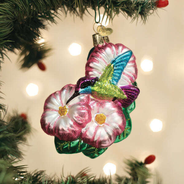 Old World Christmas Magnificent Hummingbird Blown Glass Ornament