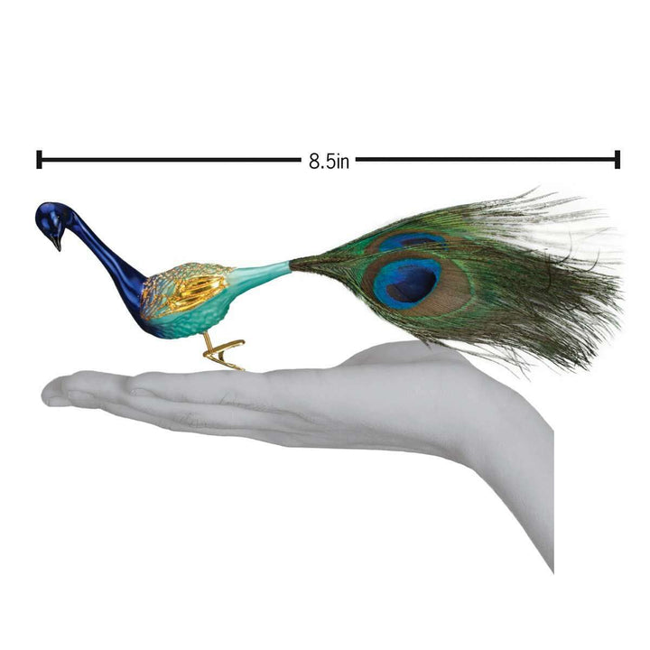 Old World Christmas Magnificent Peacock Blown Glass Ornament