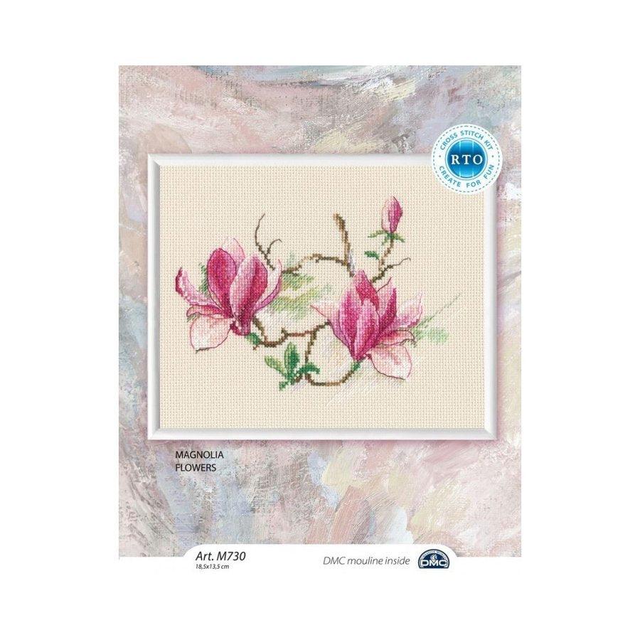 Magnolia flowers M730 Counted Cross Stitch Kit