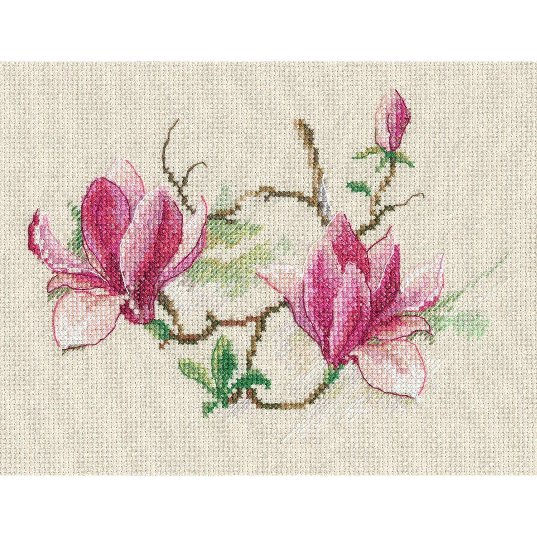 Magnolia flowers M730 Counted Cross Stitch Kit
