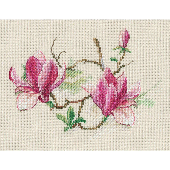 Magnolia flowers M730 Counted Cross Stitch Kit