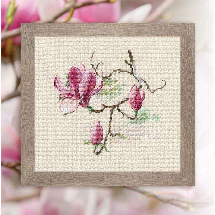 Magnolia flowers M731 Counted Cross Stitch Kit