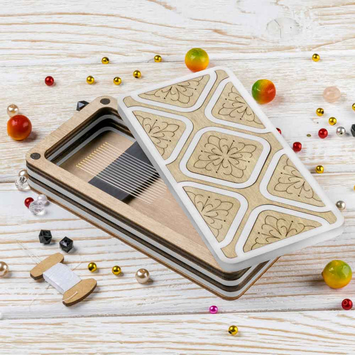 Magnetic Needle Case Large – “Light Stone Geometry” FLZB(N)-182