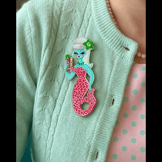 Mai Tai Mermaid Brooch by Miss Fluff x Lipstick & Chrome