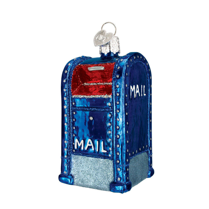Old World Christmas Mail Box Blown Glass Ornament