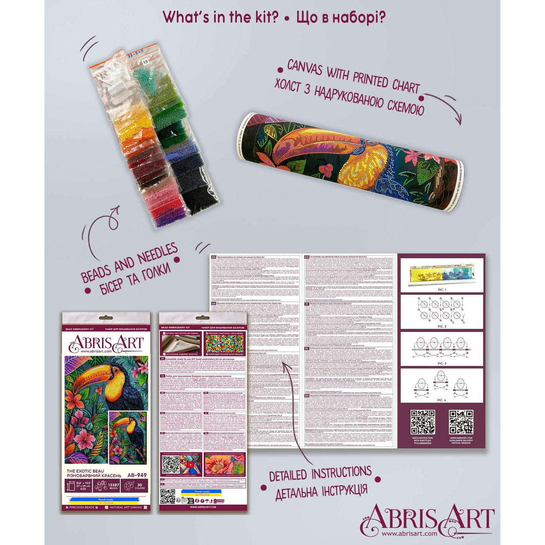 Main Bead Embroidery Kit - The Exotic Beau AB-949